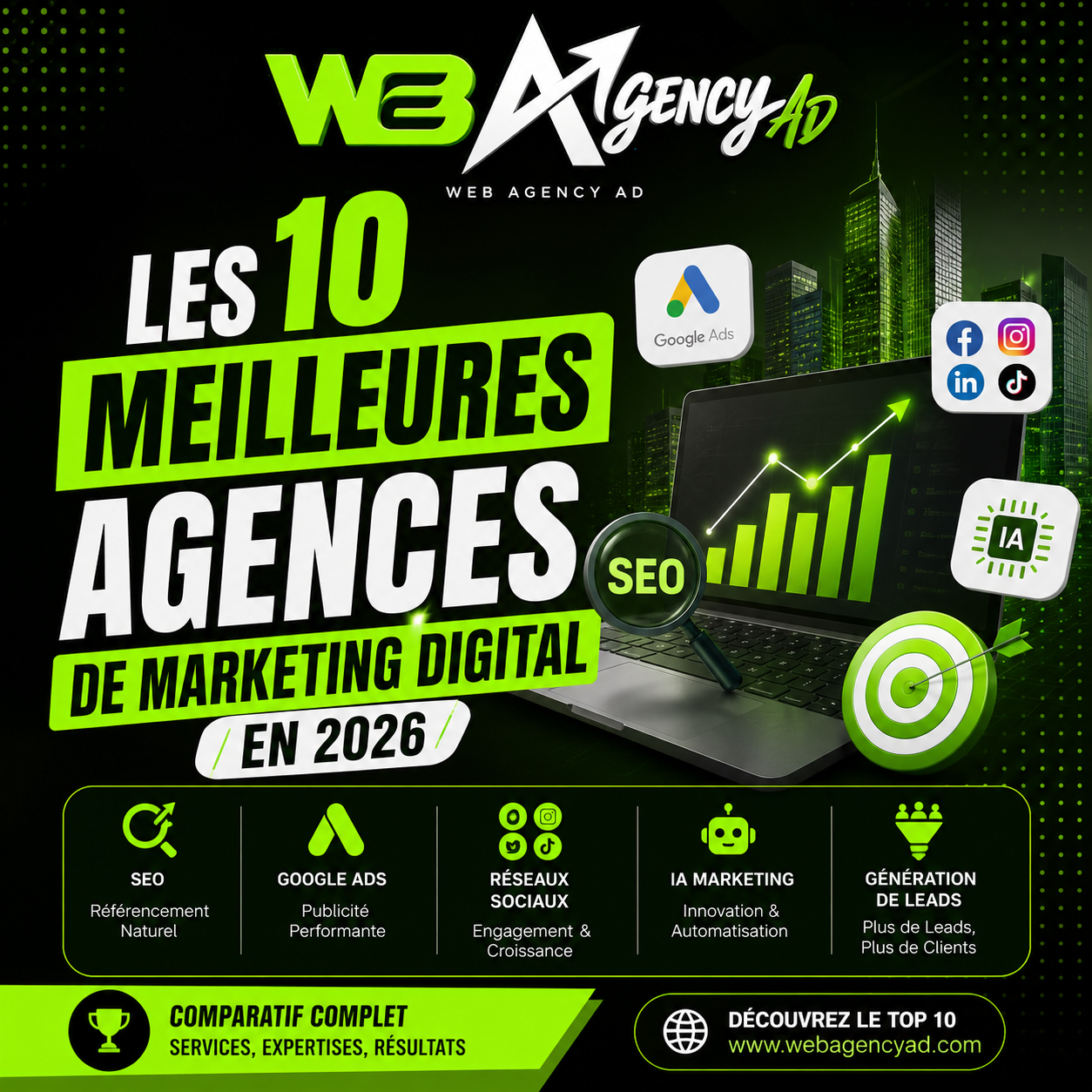 Quelles sont les 10 meilleure agence marketing digital en 2026 ? 